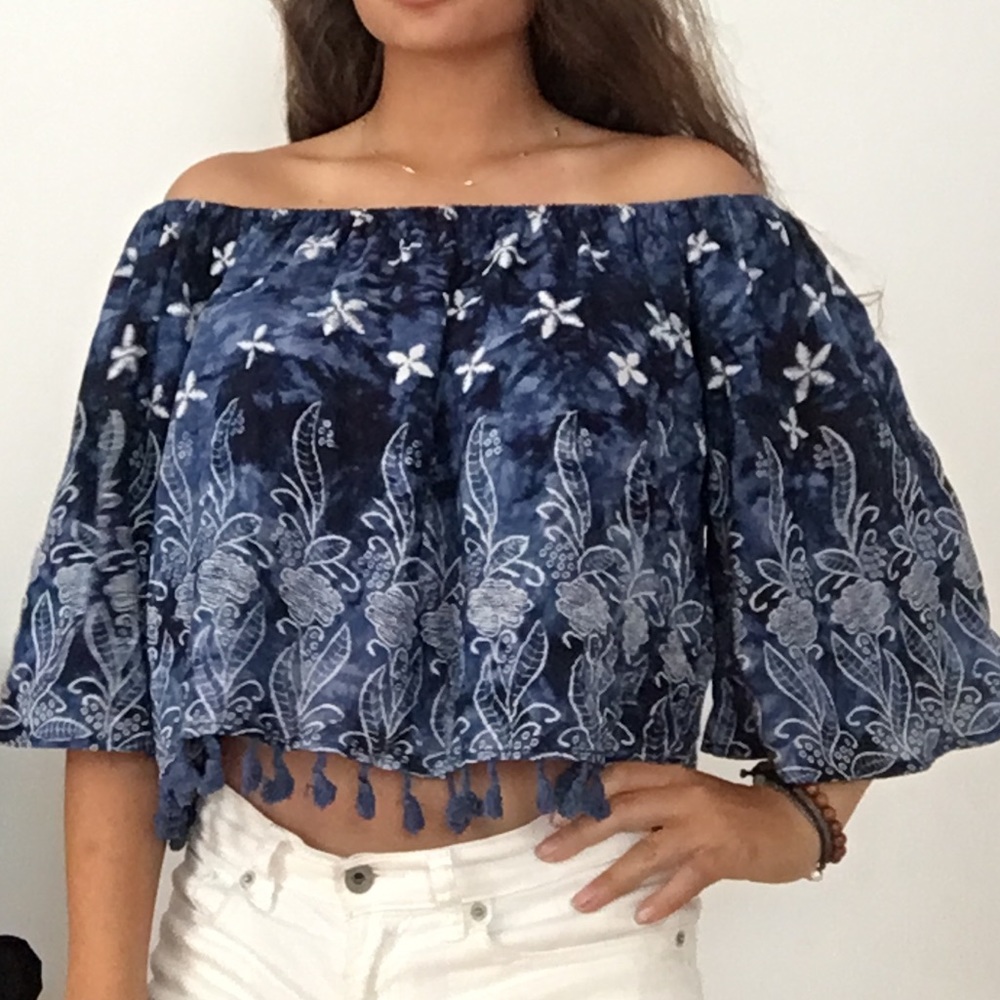 abbeline brand off-the-shoulder blouse